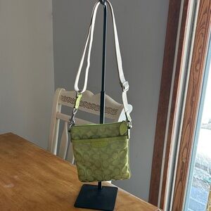 Coach lime Green swing pack Bag